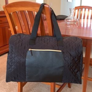 *NEW* black quilted weekender bag